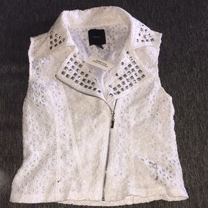 White studded vest